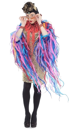 Colorful Drag Queen Wearing Pantyhose