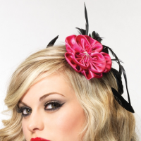 Leg Avenue Hair Accessories! LA1685 Leg Avenue Pink Flower Fascinator Hair Clip
