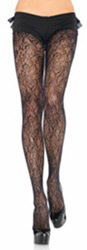 Flowery Baroque Lace Pantyhose