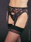 Leg Avenue 2 pc Lace Garter Belt with Matching Thong