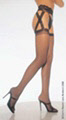 Leg Avenue Criss Cross Sheer Garter Belt Stockings