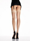 Leg Avenue Lycra Cuban Heel Stockings with Backseam