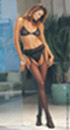 Leg Avenue Lycra Sheer Garter Pantyhose with Lace Waistband