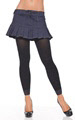 Opaque FOOTLESS Tights With Lace Trim