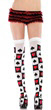 Opaque Thigh Highs with poker suit print