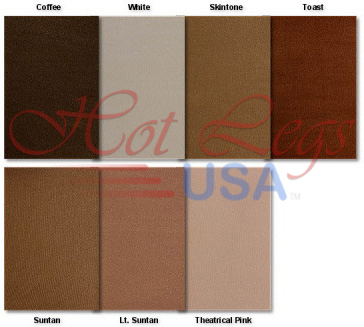 Peavey High Gloss fashion tights colors -Coffee, White, Skintone, Toast, Suntan, Lt Suntan, Theatrical pink