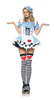 Sexy Miss Wonderland Halloween costume for pairing with black and white knee-hi pantyhose.