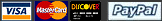 Accepting VISA - Mastercard - Discover and PayPal payment