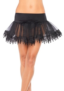 black short petticoat