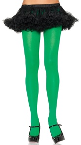 Green nylon tights