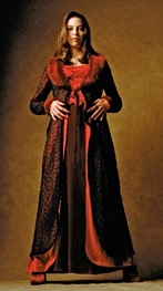 Drusilla in her red dress