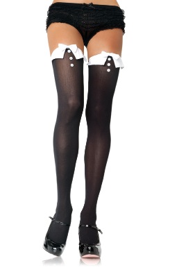 Opaque Thigh High Stockings