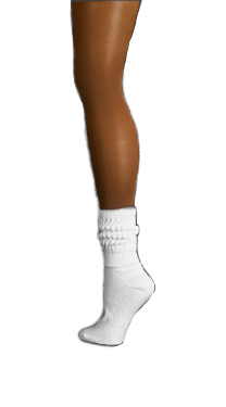 suntan pantyhose with scrunched socks