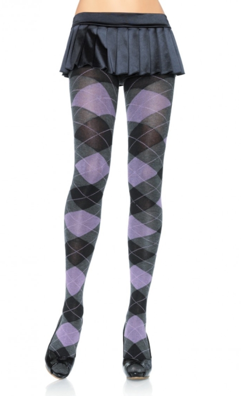 We Sell Leg Avenue Patterned Tights! LA7725 Leg Avenue Heather Argyle Tights