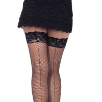 Leg Avenue 9035 Fishnet Thigh Highs with Back Seam For Sale