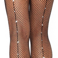 LA9133 Leg Avenue Rhinestone Back Seam Pantyhose For Sale