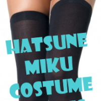 Hatsune Mike over the knee costume tights