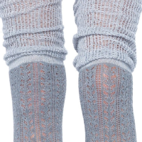 Leg Avenue Grey Over the Knee Knit Socks LA6906 For Sale