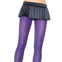 Leg Avenue Opaque Paper Print Plaid Tights LA7726 