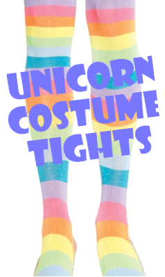 Unicorn Costume Rainbow Thigh Highs