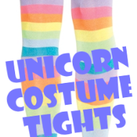 Unicorn Costume Rainbow Thigh Highs