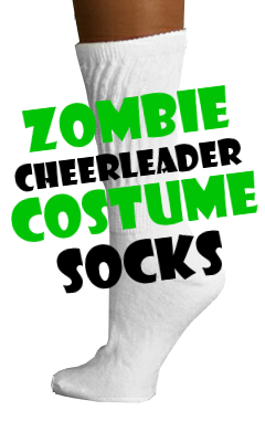Zombie Cheerleader Costume Socks