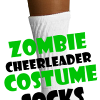 Zombie Cheerleader Costume Socks