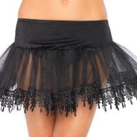 Shop Halloween Accessories Online LA8999S Leg Avenue Black Petticoat