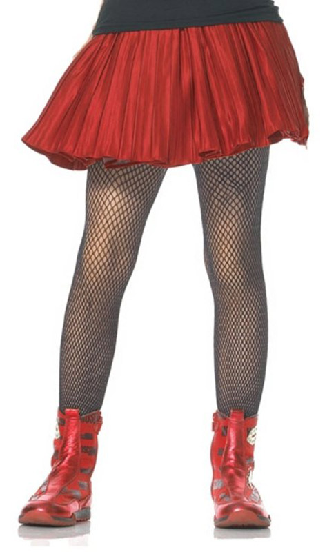 Childrens Leg Avenue Black Fishnet Tights LA4067