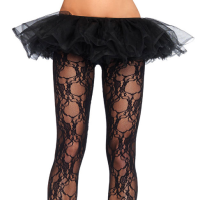 LA7888 Leg Avenue Floral Lace Footless Tights