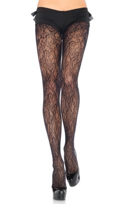 LA9610 Leg Avenue Flowery Baroque Lace Pantyhose