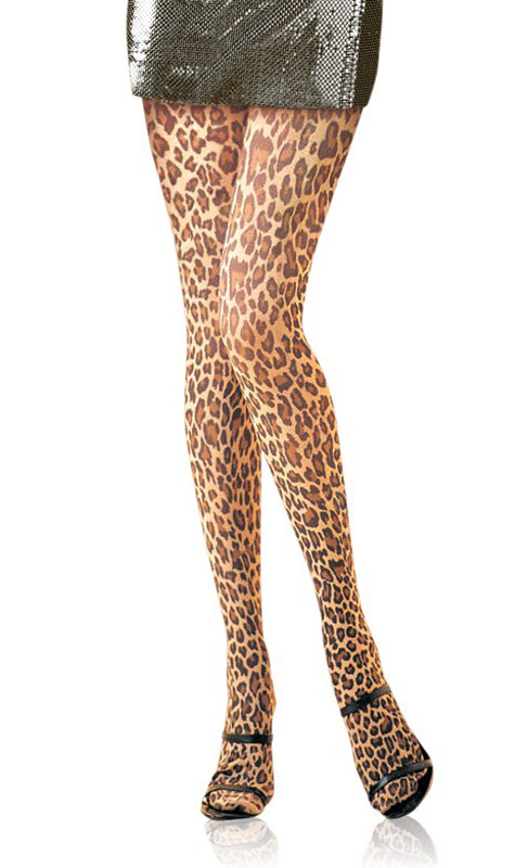   Leg Avenue Lycra Sheer Leopard Print Tights