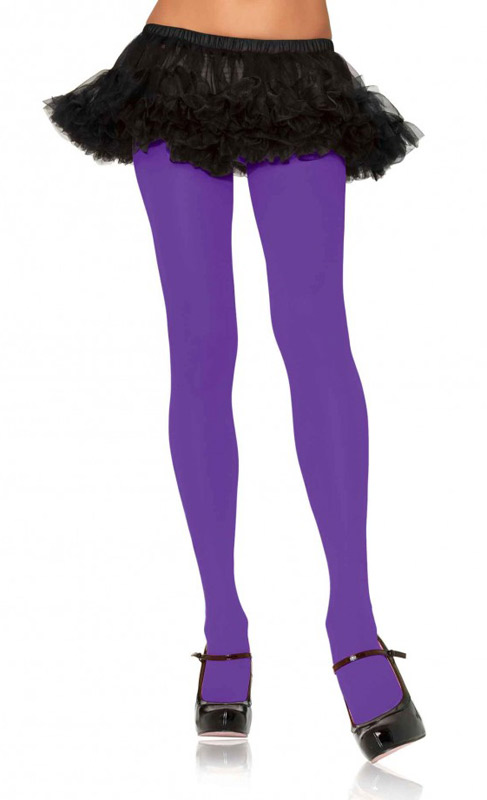 Leg Avenue Purple Opaque Nylon Tights