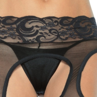 LA1988 Leg Avenue Lace Waistband Lycra Sheer Pantyhose For Sale