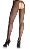 Leg Avenue Fishnet Crotchless Pantyhose For Men